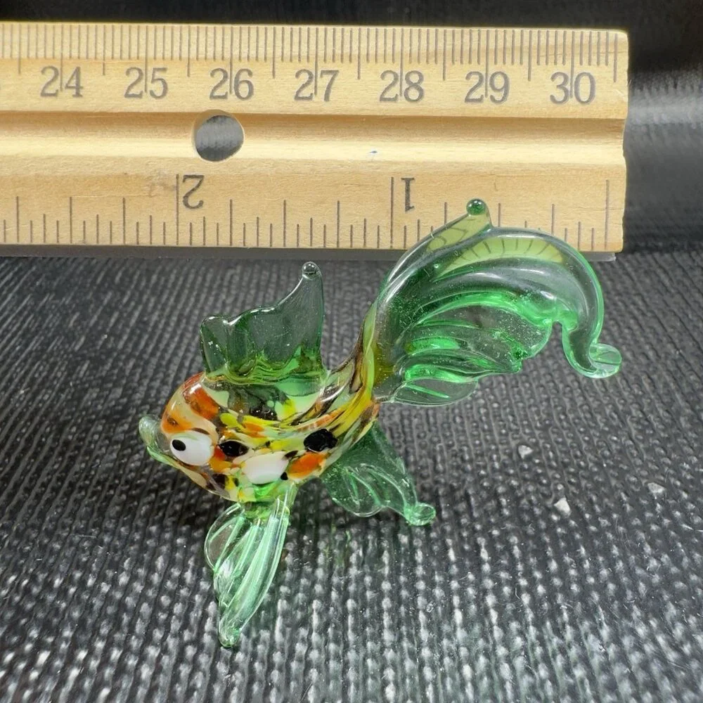 Venetian Art Glass Hand‎ Blown Fish Hand Made Italian Glass Delicate Figure VTG